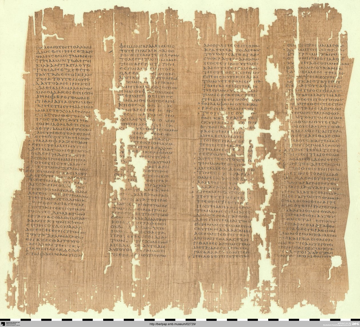 Ett fragment av en anonym forntida kommentar till Platons dialog "Theaetetus" i en papyrus skriven i Hermopolis, Egypten av Unknown