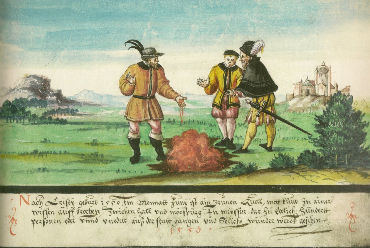 Blodkälla, juni 1550, mellan Halle och Merseburg av Unknown