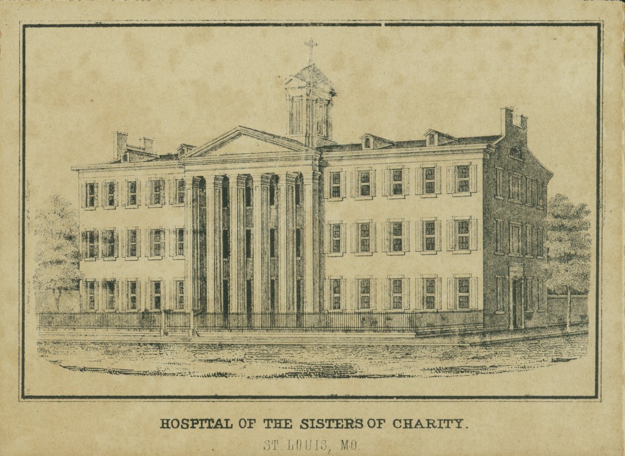 Hospital of the Sisters of Charity. Fourth and Spruce Streets. av Unknown