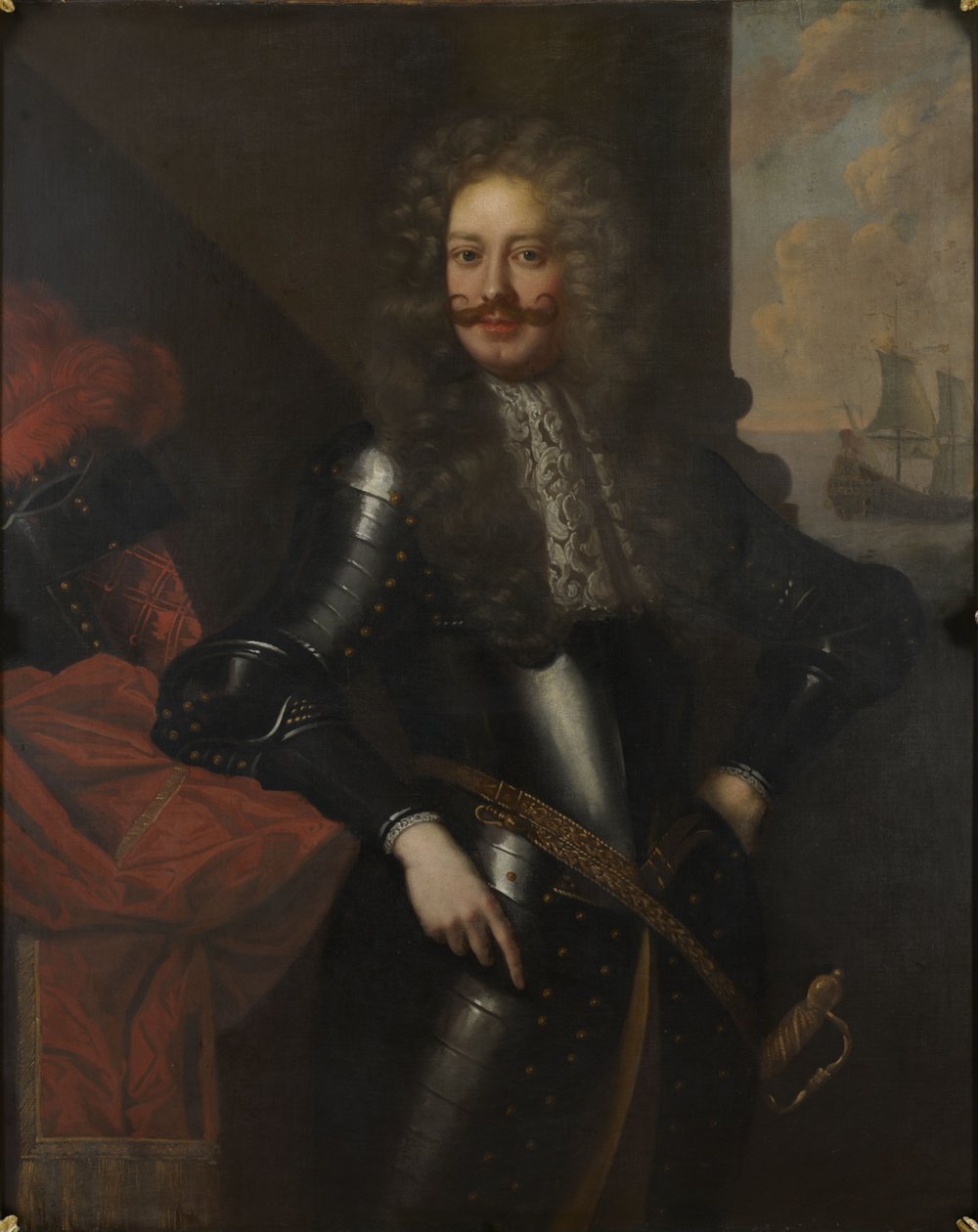 Portrait of Sir James Brydges, 8th Baron Chandos (1642-1714) av Unknown