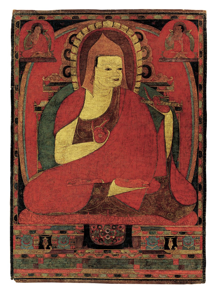 Porträtt av den indiska munken Atisha. Tibet av Unknown