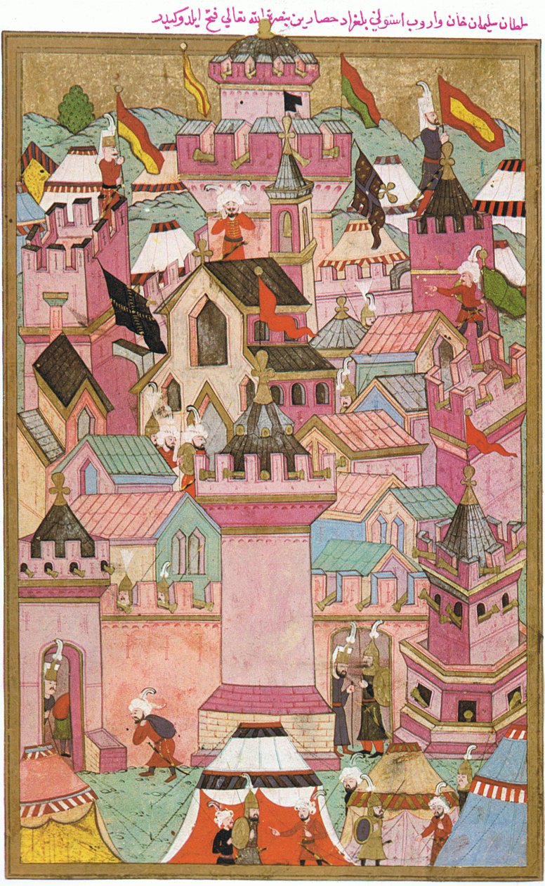 The taking of the fortress of Székesfehérvár by the Ottomans in 1543 av Unknown