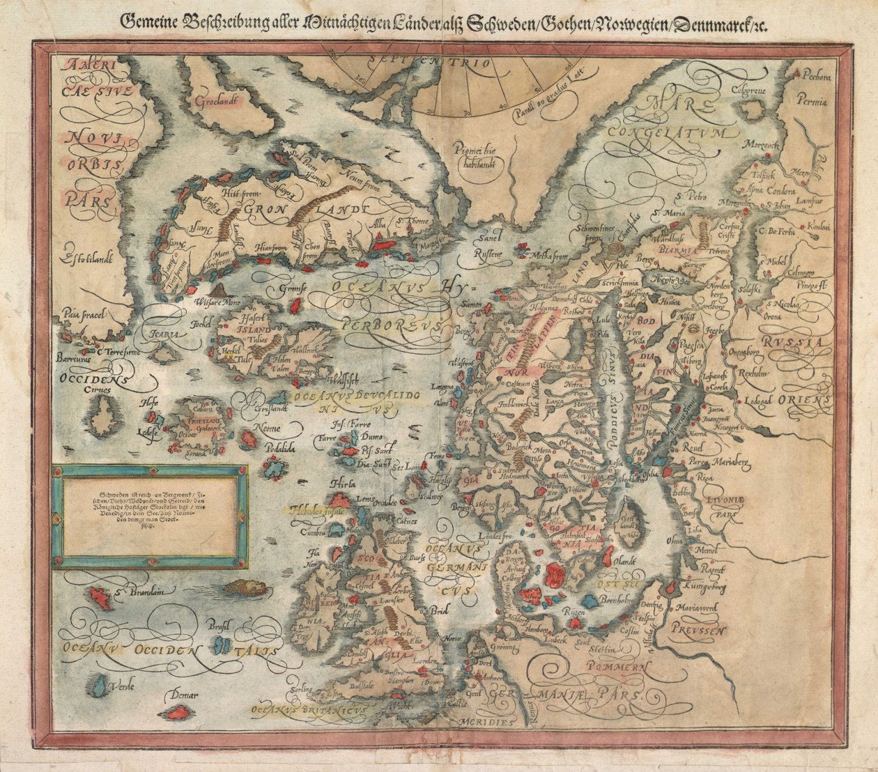 En karta över Island cirka 1588 av Unknown