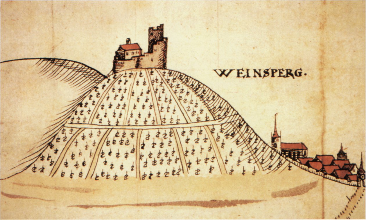 Weinsberg in 1597. Part of a map of the territory of Heilbronn av Unknown