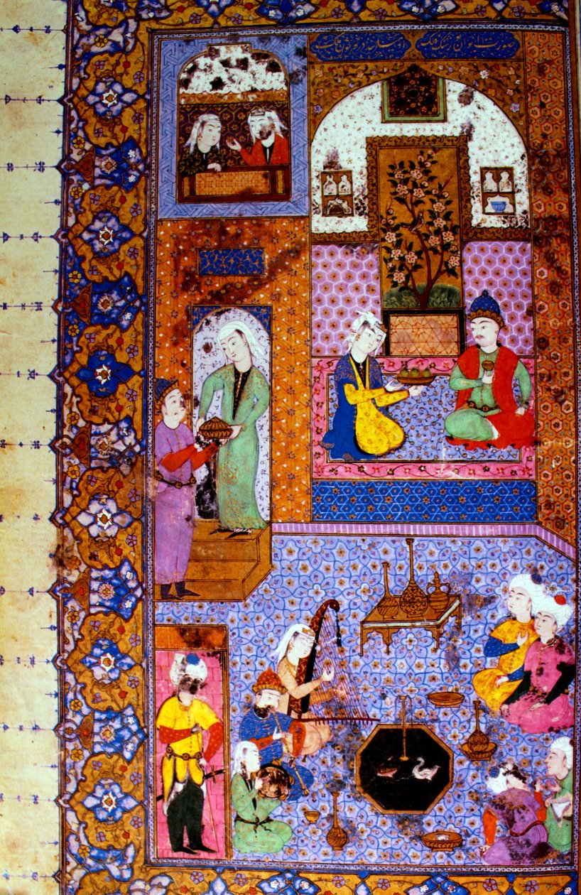 Bankettscen, dubbel miniatyr, del II av Unknown
