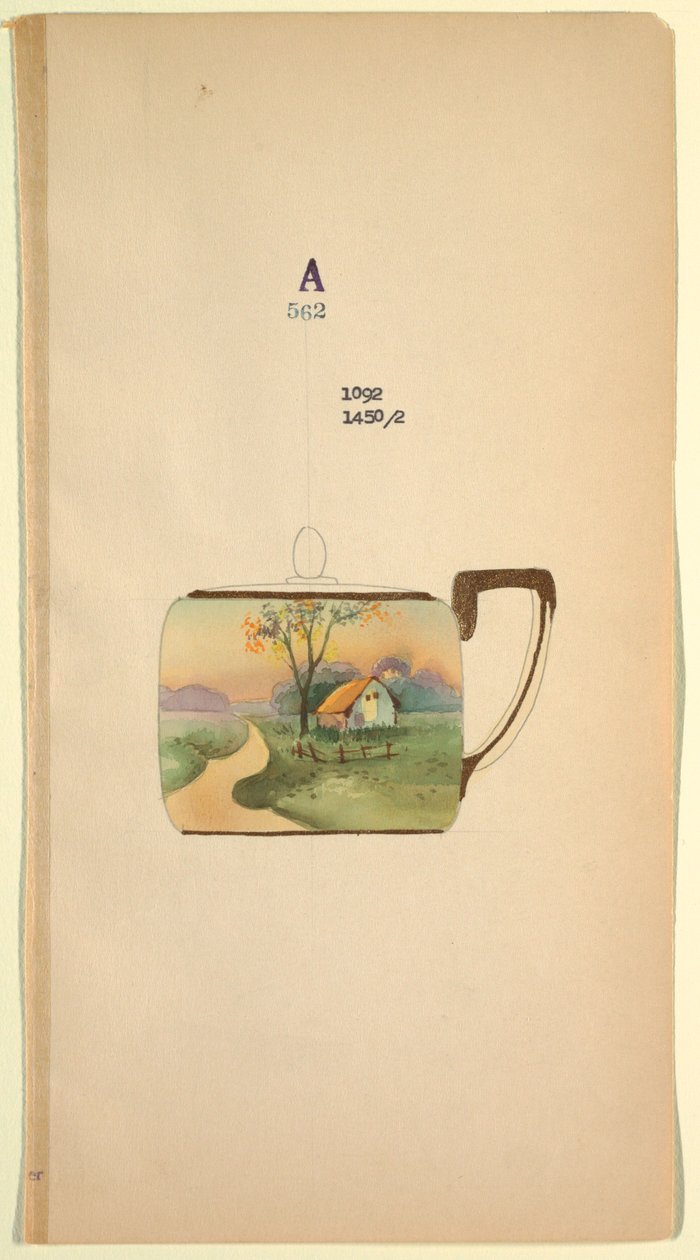 Design för en teacup av Unknown