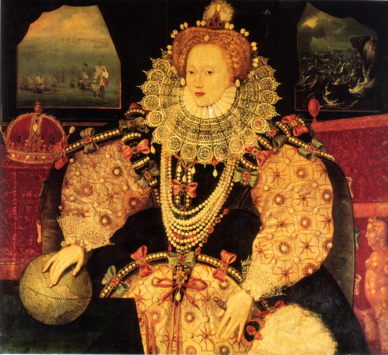 Elizabeth I av England, Armada-porträttet, möjligen beställt av Sir Francis Drake av Unknown