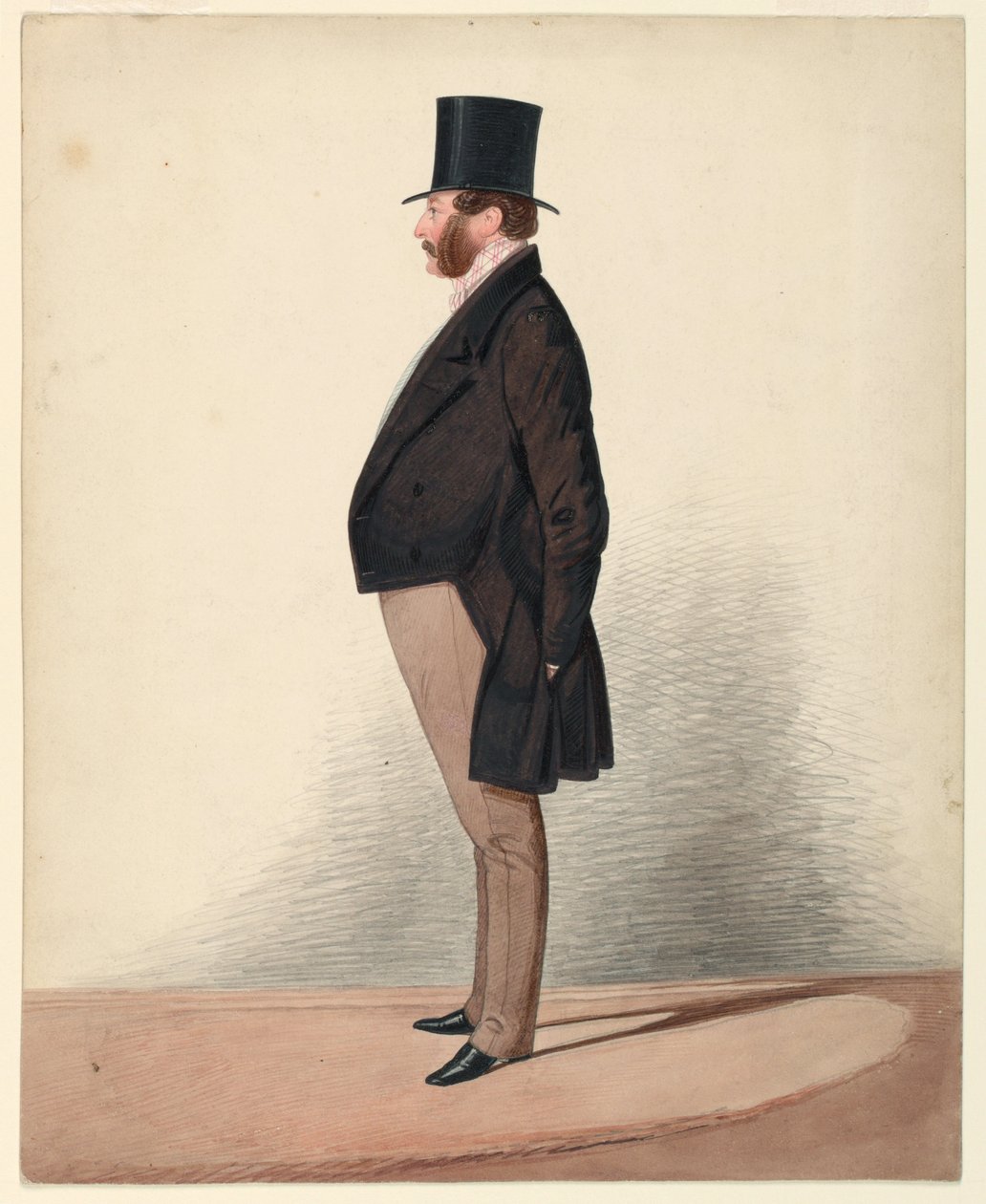 Ritning, porträtt av oidentifierad man, 1870–80 av Unknown