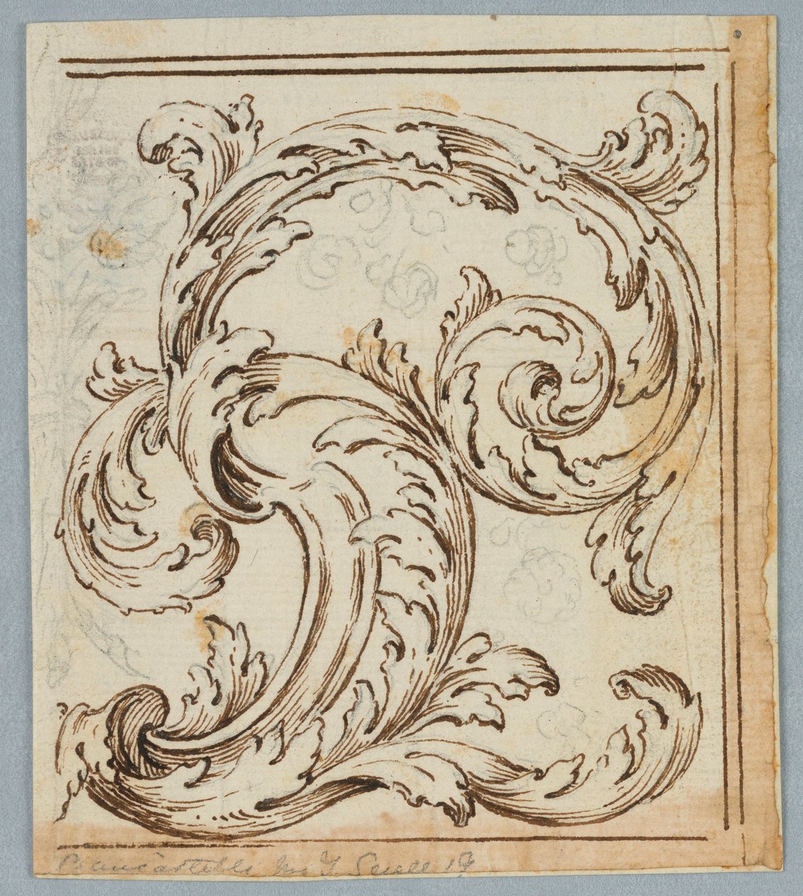 Ritning, Rinceau Design, 1725–1750 av Unknown