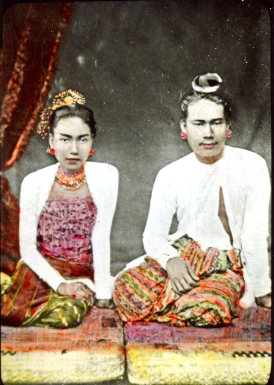 Kung Thebaw och drottning Supayalat av Burma, ca 1880-talet av Unknown