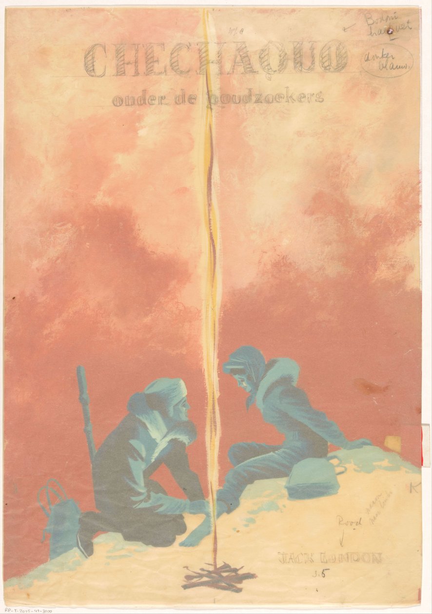 Banddesign för: Jack London, Chechaquo among the prospectors (Chechaquo and old timers), 1958 av Unknown