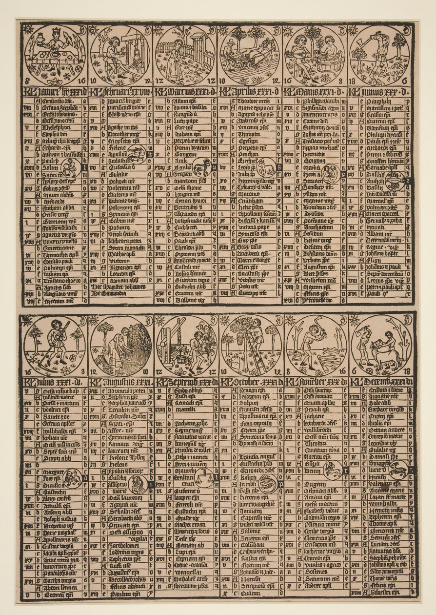 Johann von Gemunds kalender av Unknown