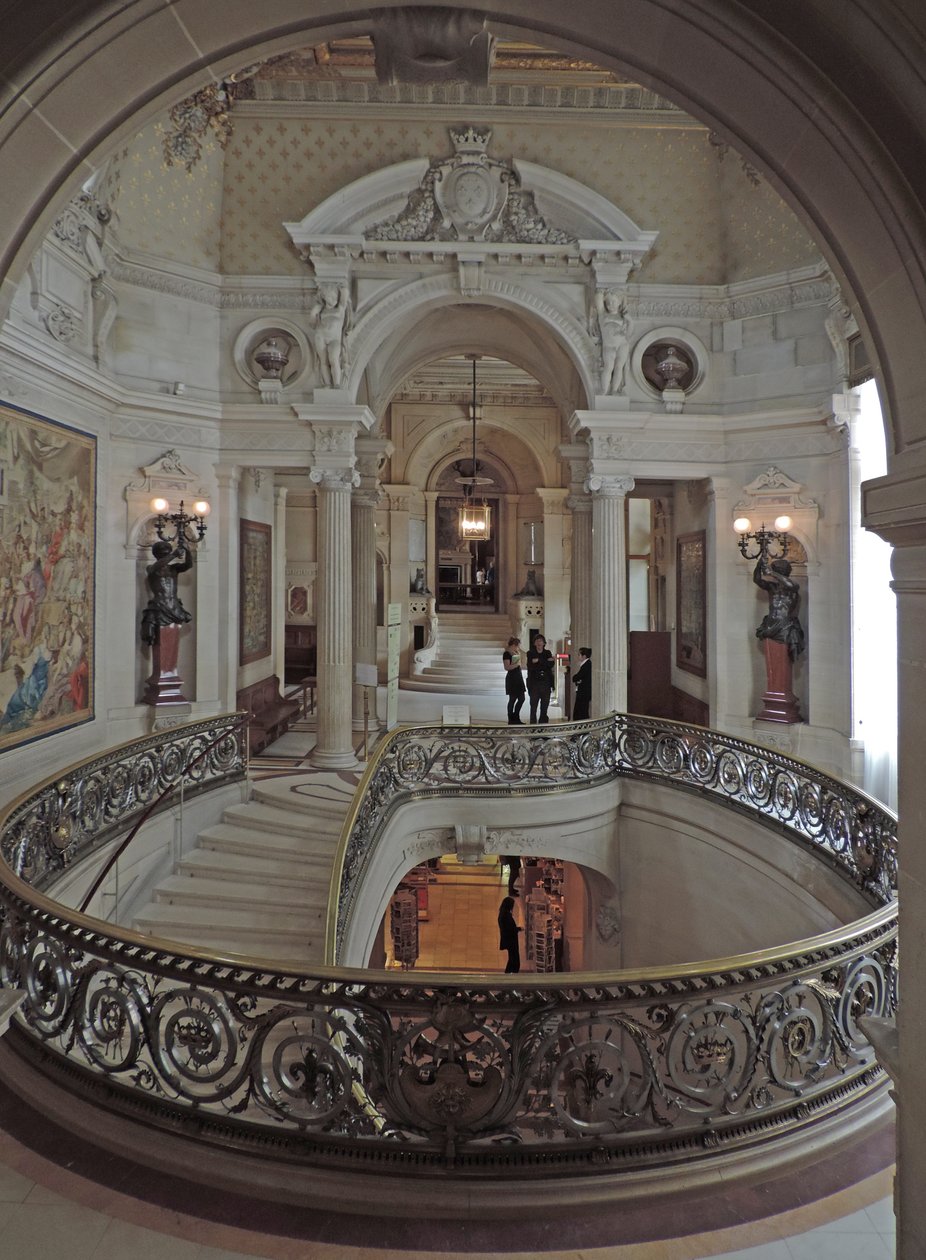 Chantilly, Chateau: Entréhallen i slottet, av Unknown