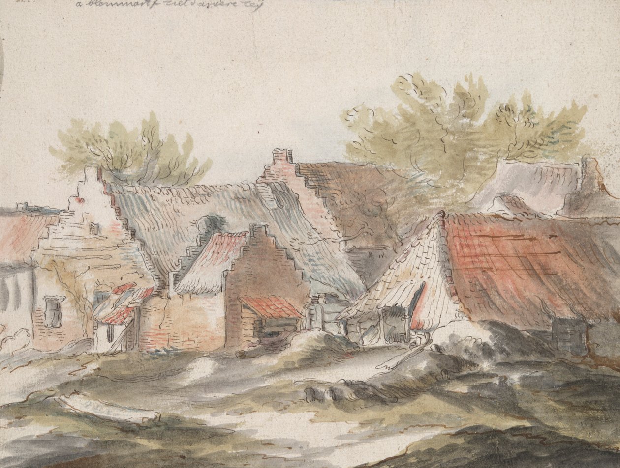 Stugor (recto); Wicker-redskap (verso) av Unknown