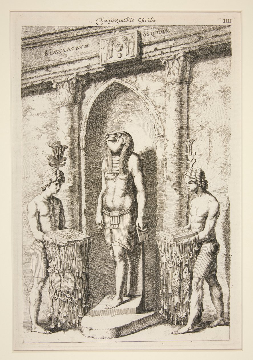 Das Gotzenbild Osiridis [Osiris tempel] av Unknown