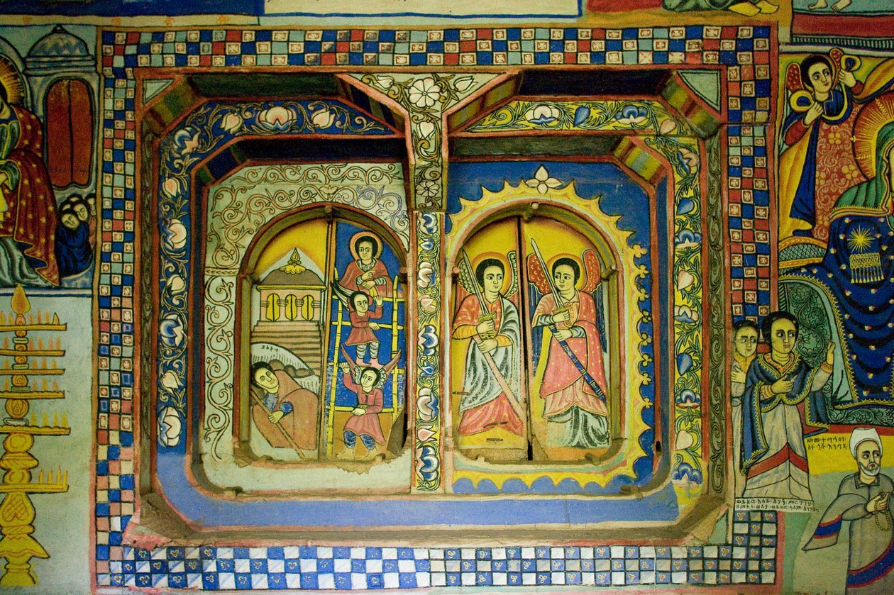 Debir Sina Mary Church, Gorgora, Tanasjön, Etiopien, Afrika av Unknown
