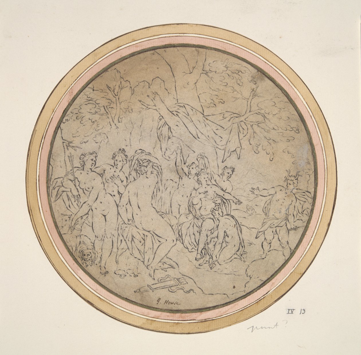 Diana och hennes nymfer överraskade av Actaeon av Unknown