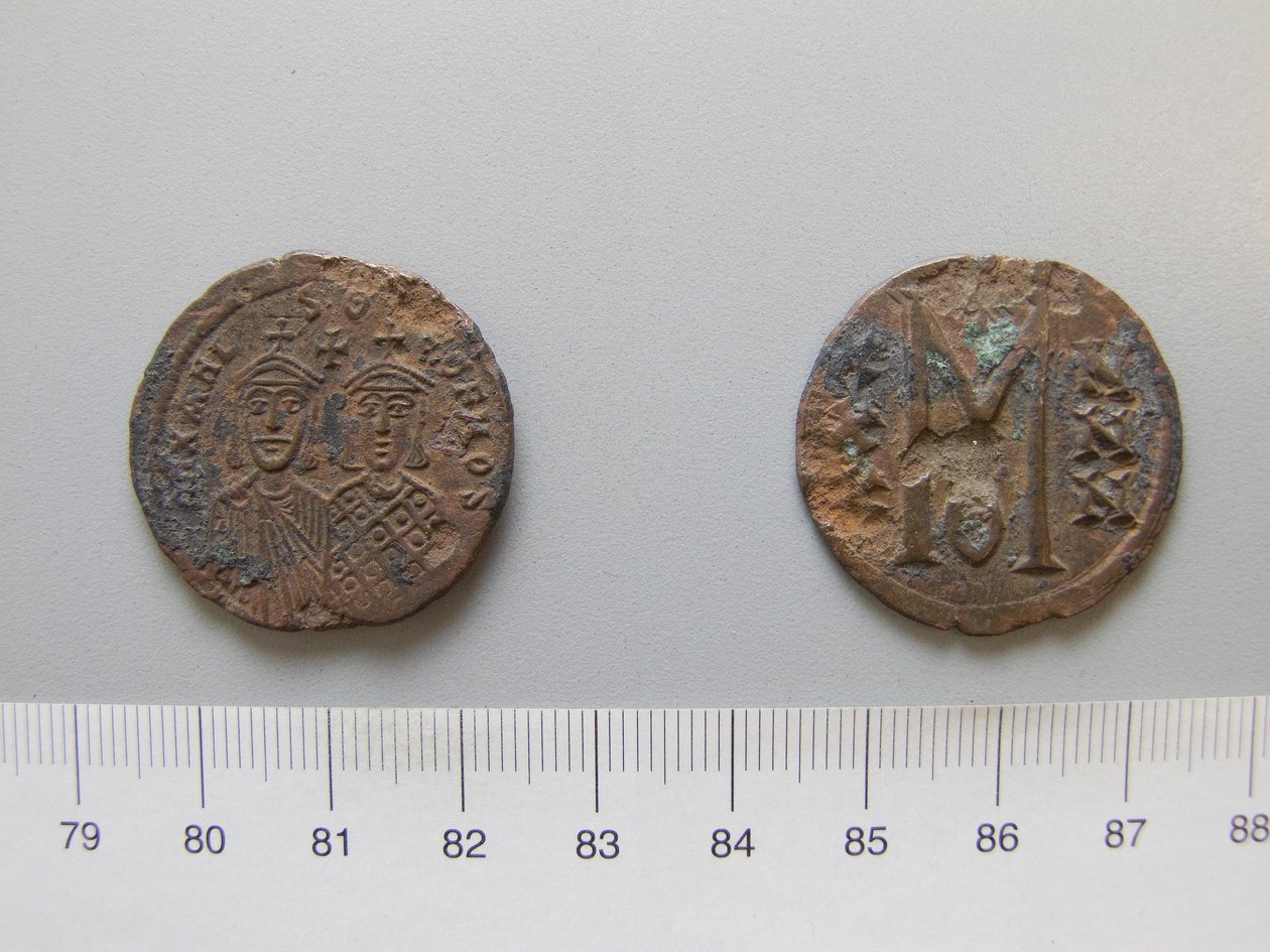 Follis (40 Nummi) av Michael II; Theophilus I från Okänd av Unknown