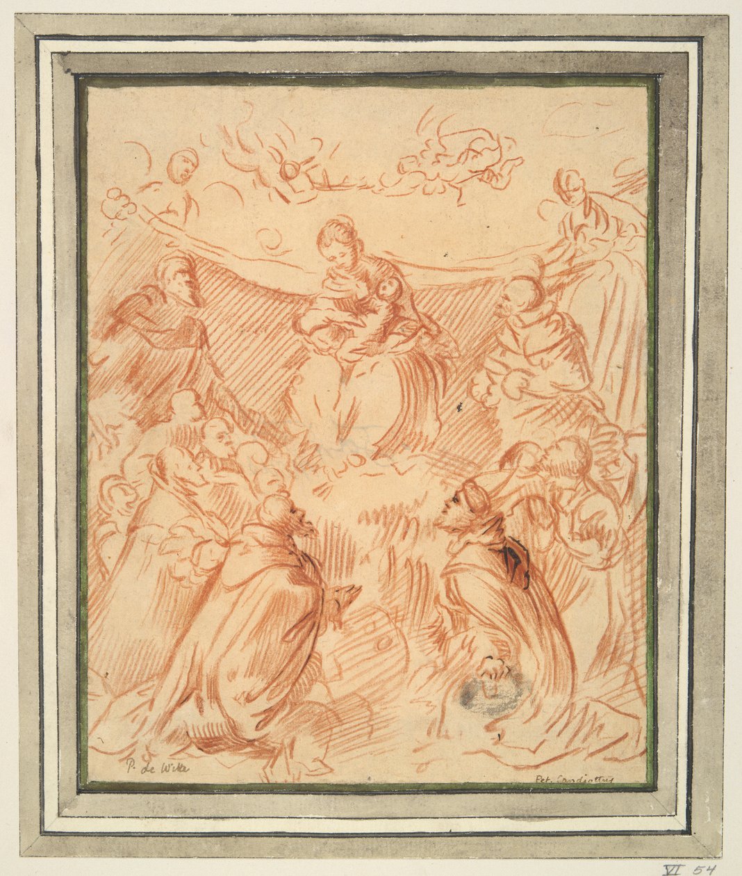 Madonna älskad av heliga av Unknown