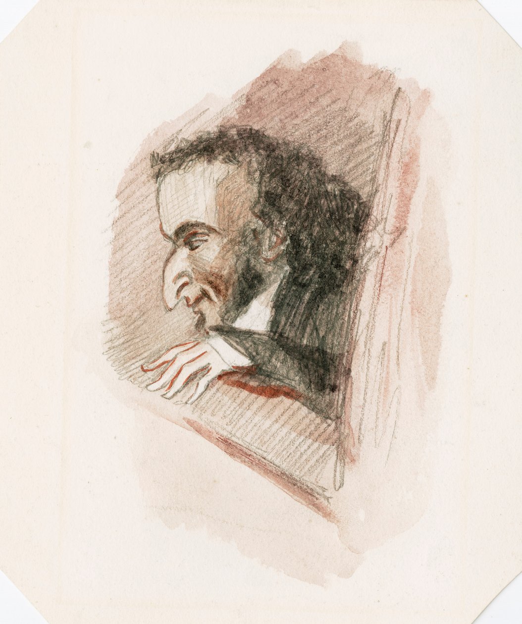 Niccolo Paganini - porträtt av Unknown