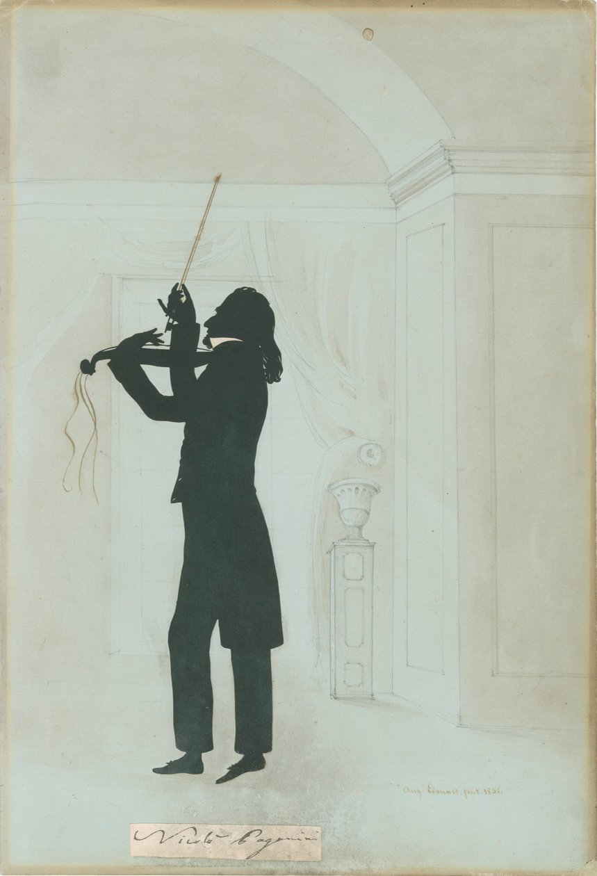 Niccolo Paganini - siluett av Unknown