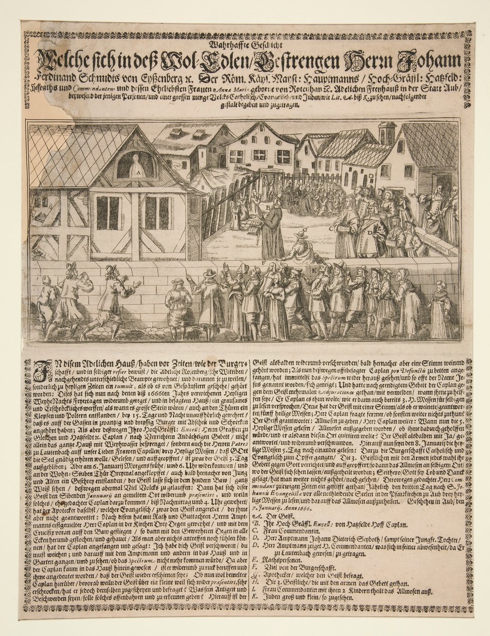 Religiös scen med predikant av Unknown
