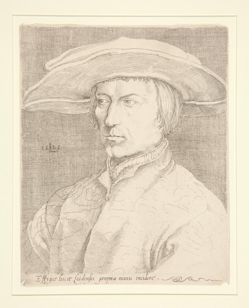 Självporträtt av konstnären, 1525 [Porträtt av en man, så kallad Lucas van Leyden, självporträtt] av Unknown