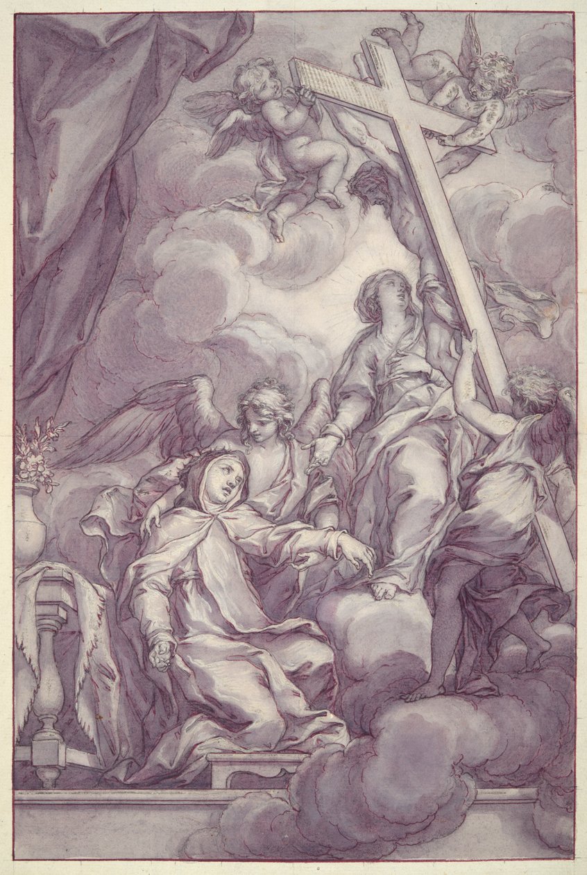 St. Catherine av Siena tar emot Stigmata av Unknown