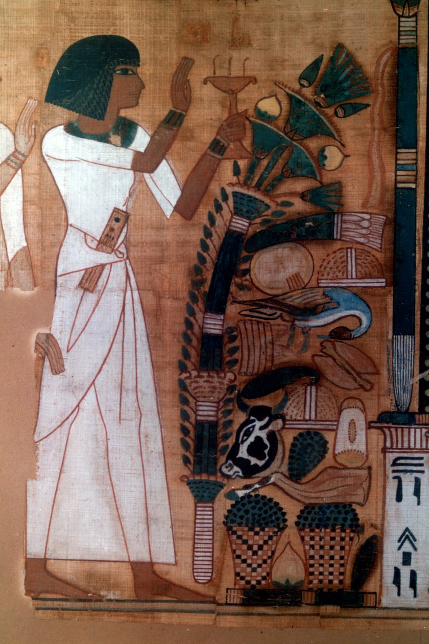 "The Fumigation of Osiris", the Book of the Dead of Neb-Qued, egyptiska, 19:e dynastin av Unknown