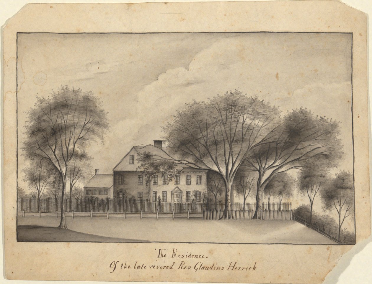 Residenset för den sene vördade pastor Claudius Herrick av Unknown