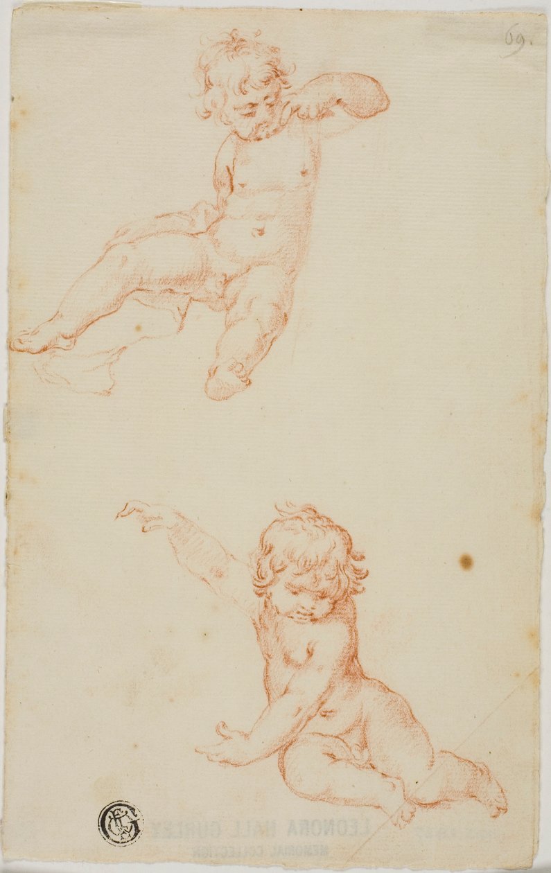 Tvåsittande Putti av Unknown