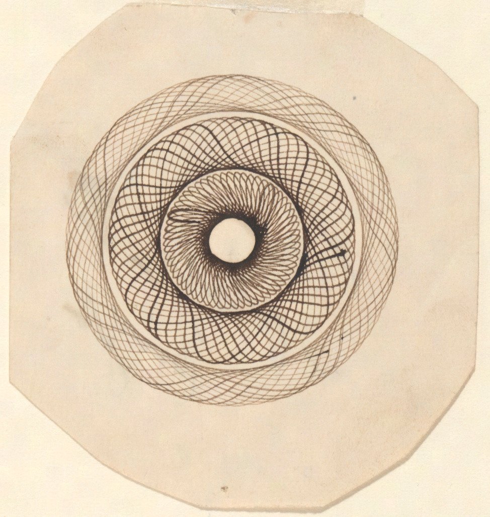 Utan titel (cirkulärt dekorativt motiv) av Unknown