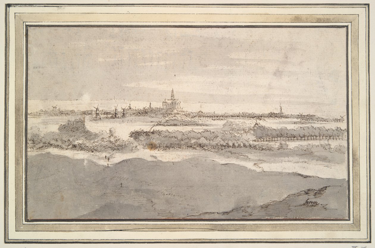 Utsikt över Haarlem från nordväst av Unknown