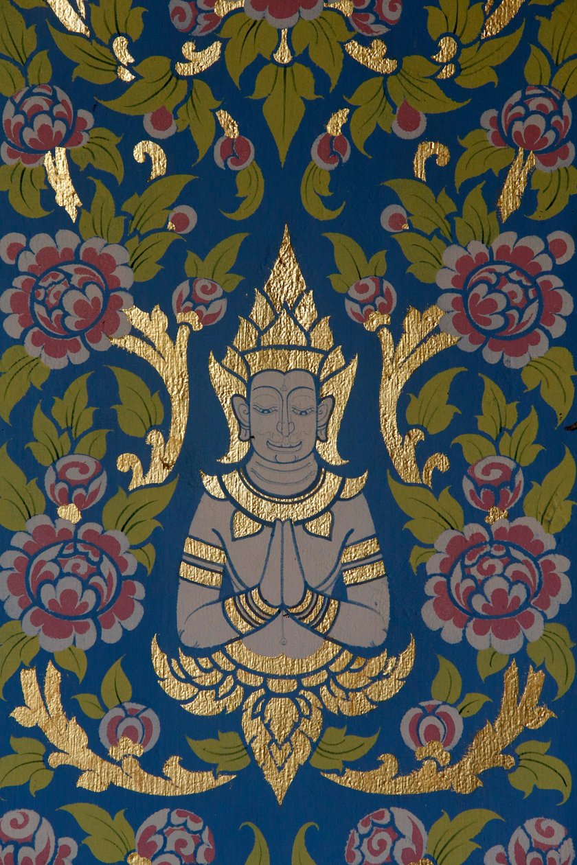 Wat Ampharam, Hua Hin. Tempel dekoration. Thailand. av Unknown