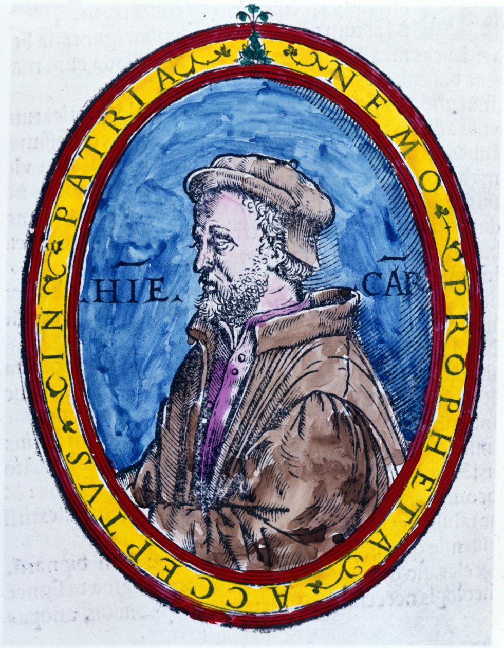 (Cardanus Hieronymus) Jerome Cardan på italienska Gerolamo Cardano, italiensk läkare, matematiker, filosof och astrolog (Pavia av Unknown artist