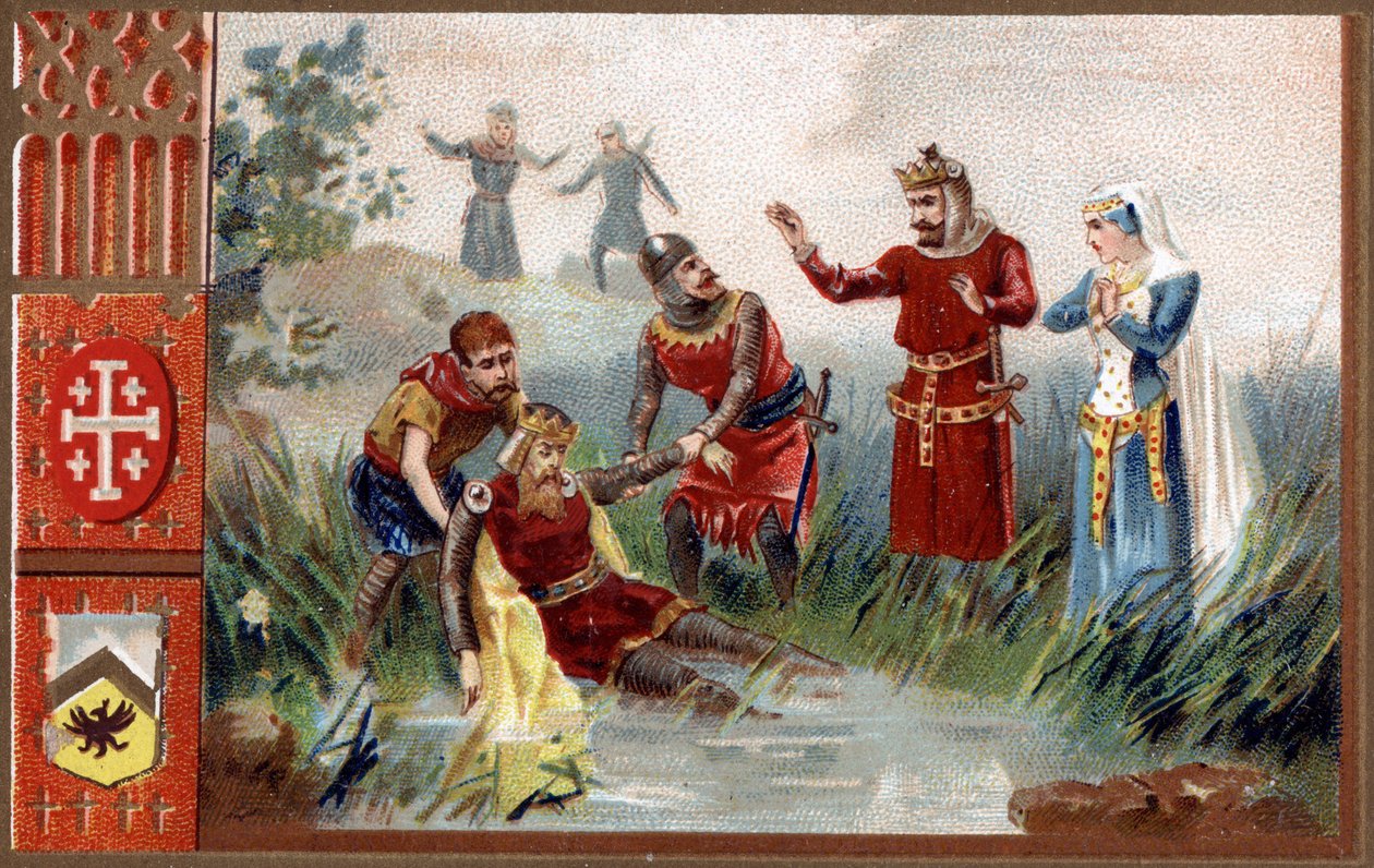3:e korståget: Upptäckte kroppen av kejsar Frederic Barberossa (tysk romersk kejsare) i floden Selef 1190. av Unknown artist