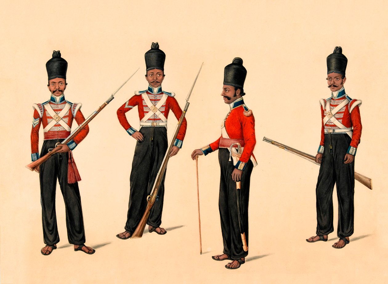 40:e Madras infödda infanteri, 1835 ca av Unknown