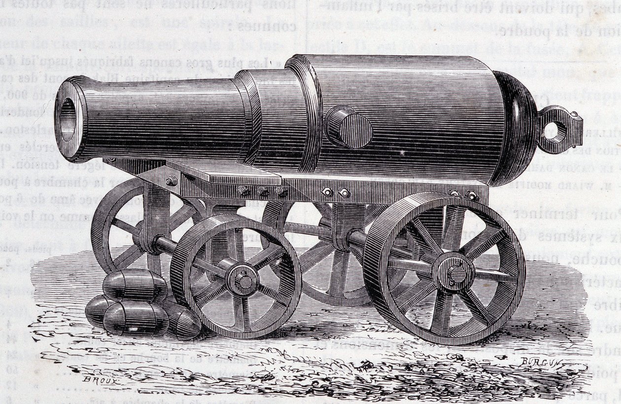 A Blakely rifle - The Blakely Canon at the London Expo (1862) av Unknown artist
