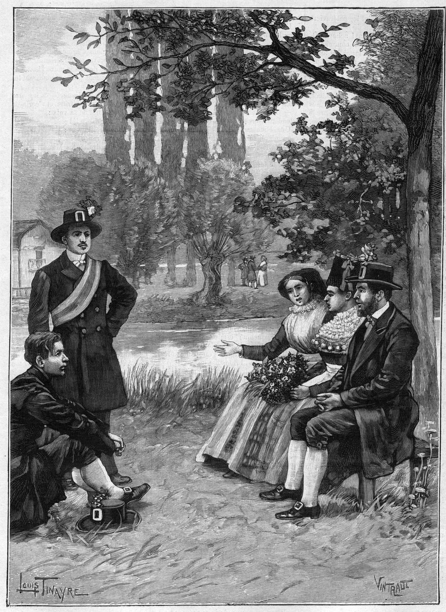 A Sunday at the Wends - gravyr 1897 - Wendes av Unknown artist