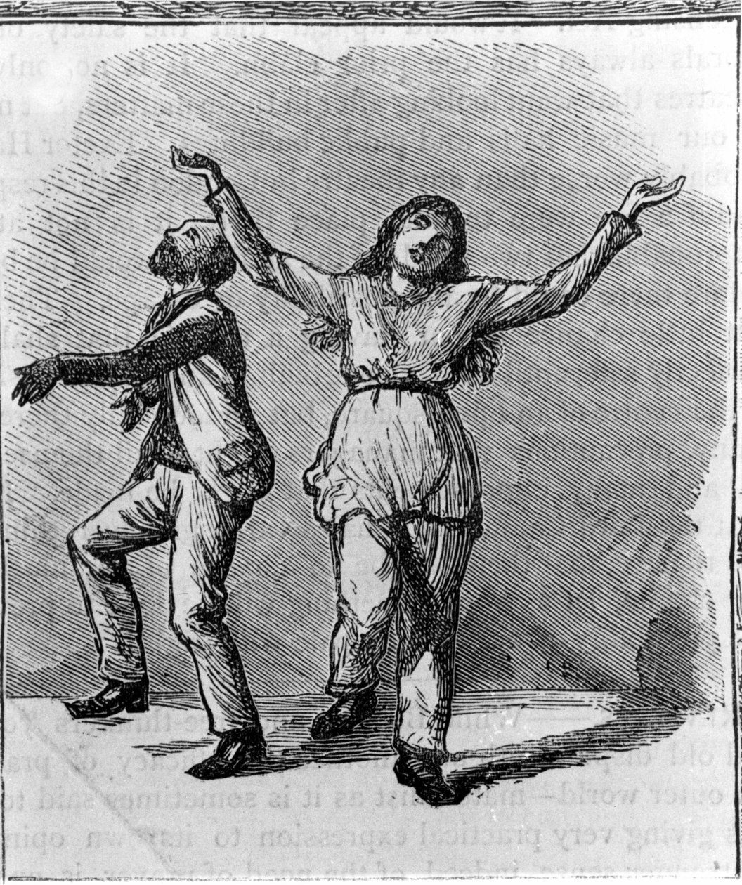 Ett par Shakers som dansar. av Unknown artist