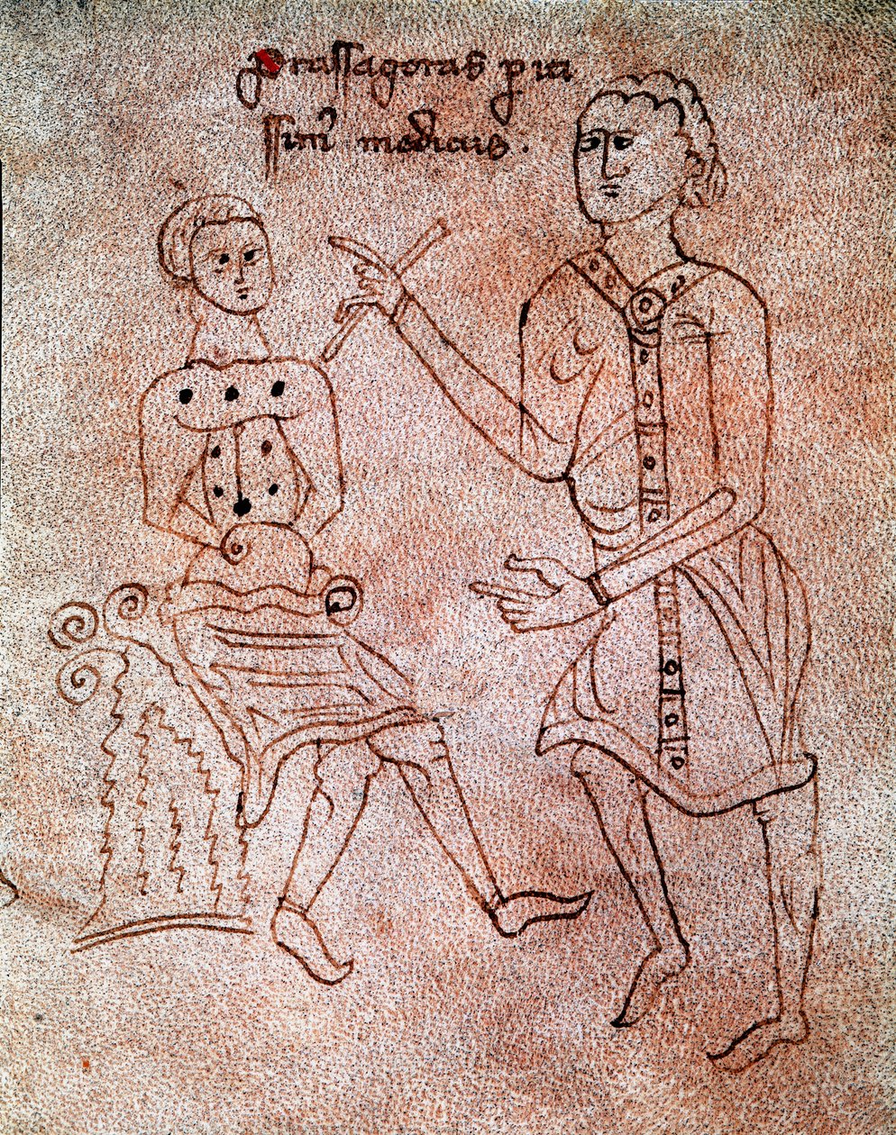 En neurolog undersöker nervsystemet hos en miniatyrpatient från manuskriptet "" De surgia"" 1200-talets Venedig Biblioteca Marciana av Unknown artist