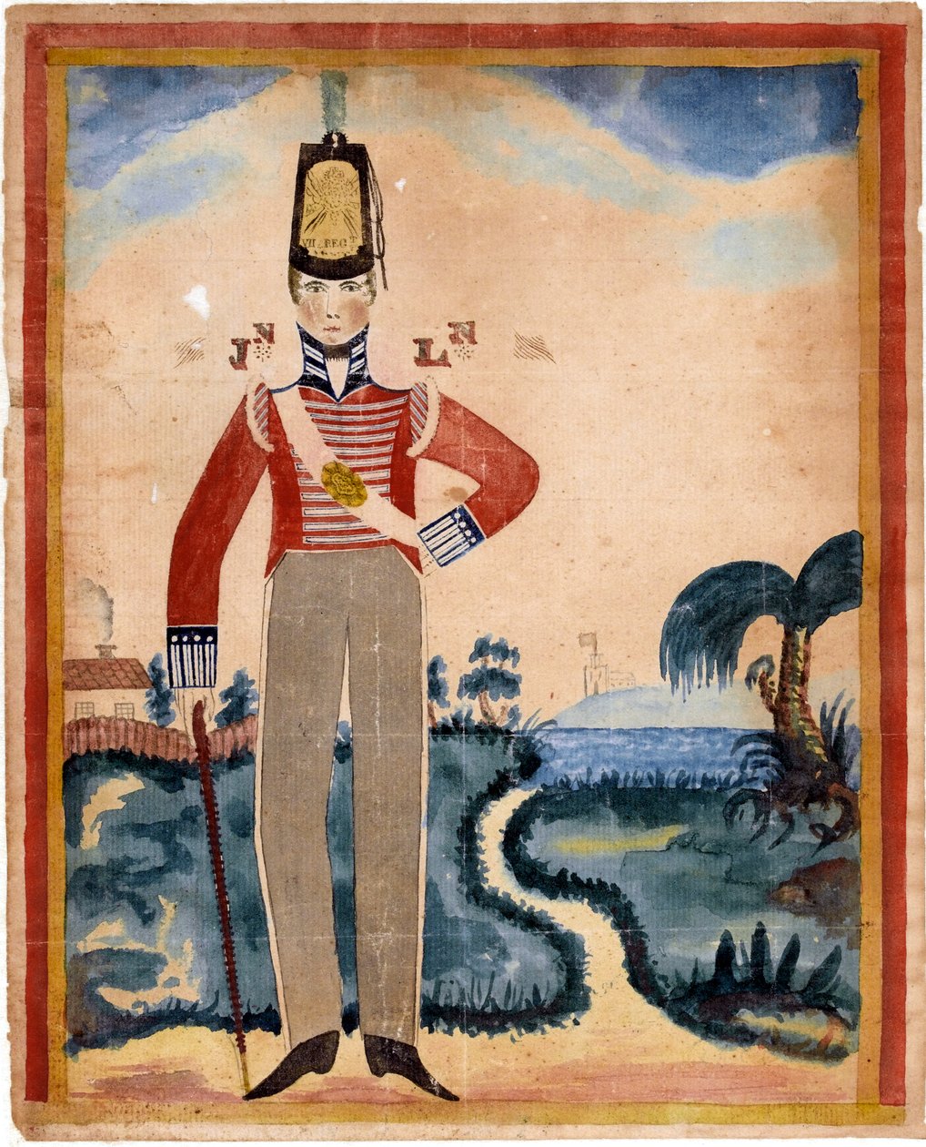 En menig från 7th Regiment of Foot (Royal Fusiliers) i Karibien av Unknown artist