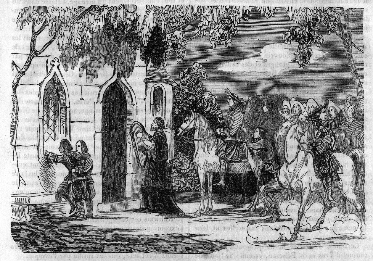 Ett bröllop i Bretagne på 1300-talet. av Unknown artist