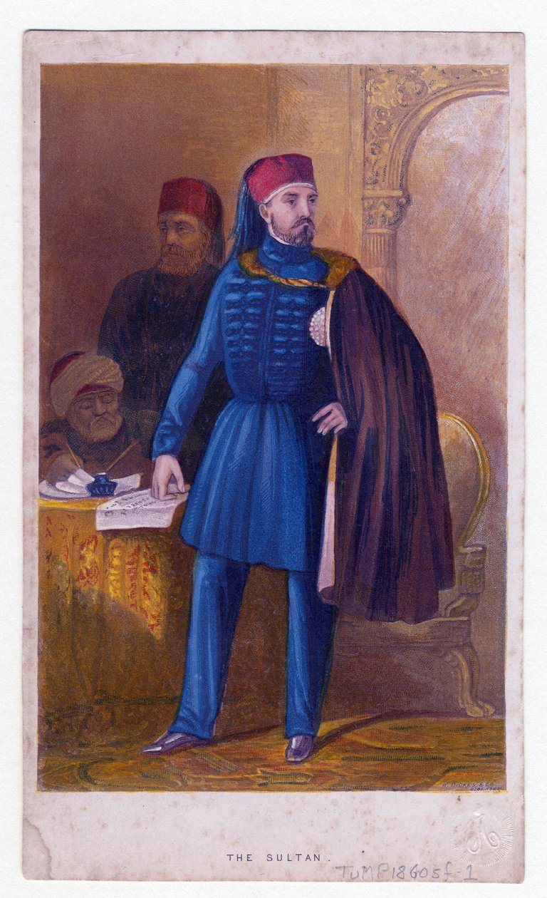 Abdulmecid Ier (Abdul Medjid, Abdul-Medjid) - Sultan Abduelmecid I (1823-1861) - Anonym - 1850 - Färglitografi - Privat samling av Unknown artist