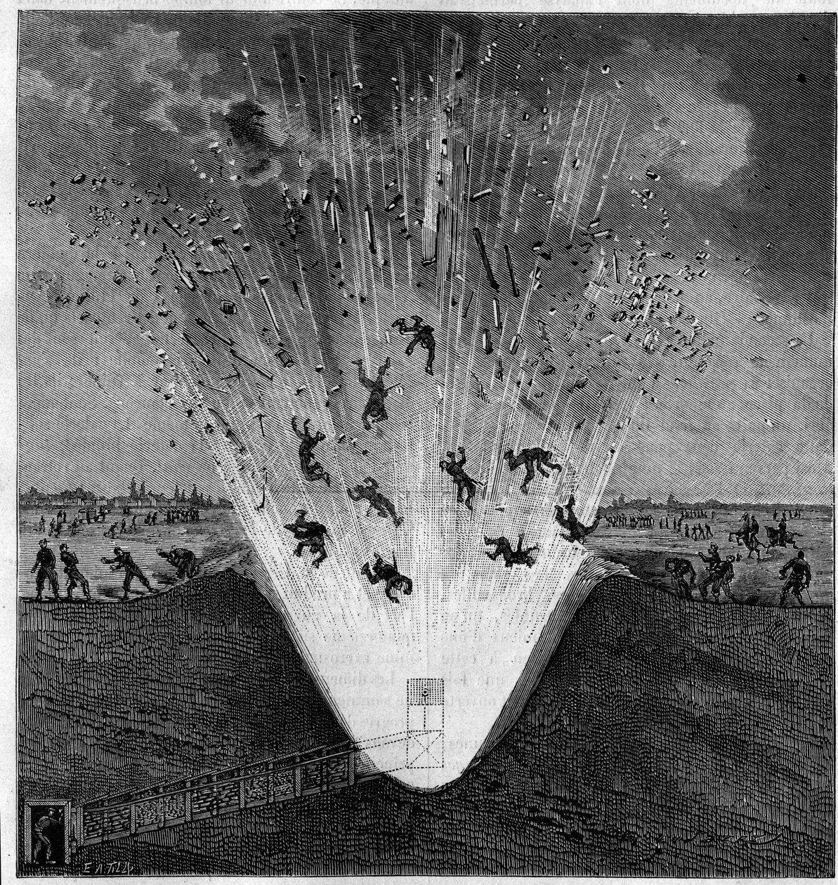 Oavsiktlig explosion av en krigsmina, Arras (Pas de Calais, 62), 6 oktober av Unknown artist