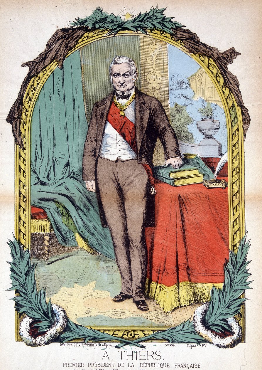 Adolphe Thiers (1797-1877), fransk politiker, journalist och historiker. av Unknown artist