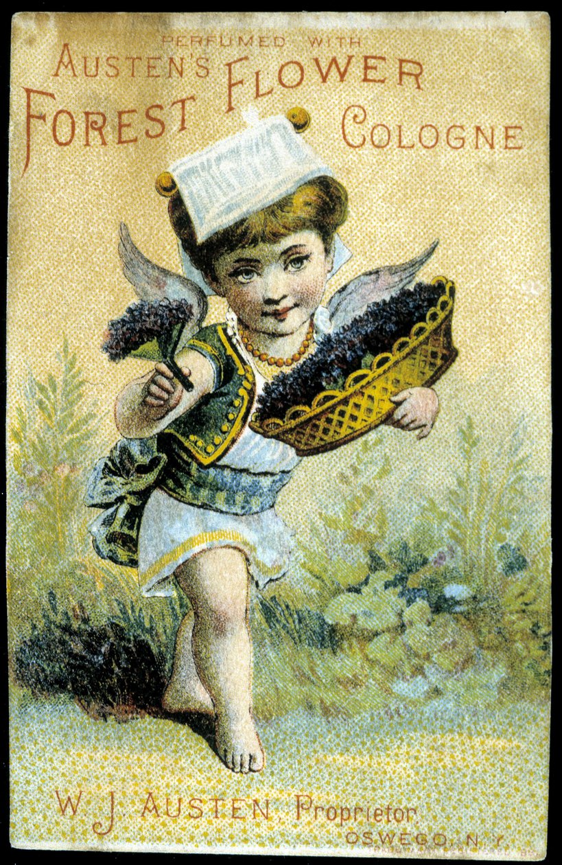 Reklam för Eau de Cologne Austens skogsblomma - 1800-talet av Unknown artist