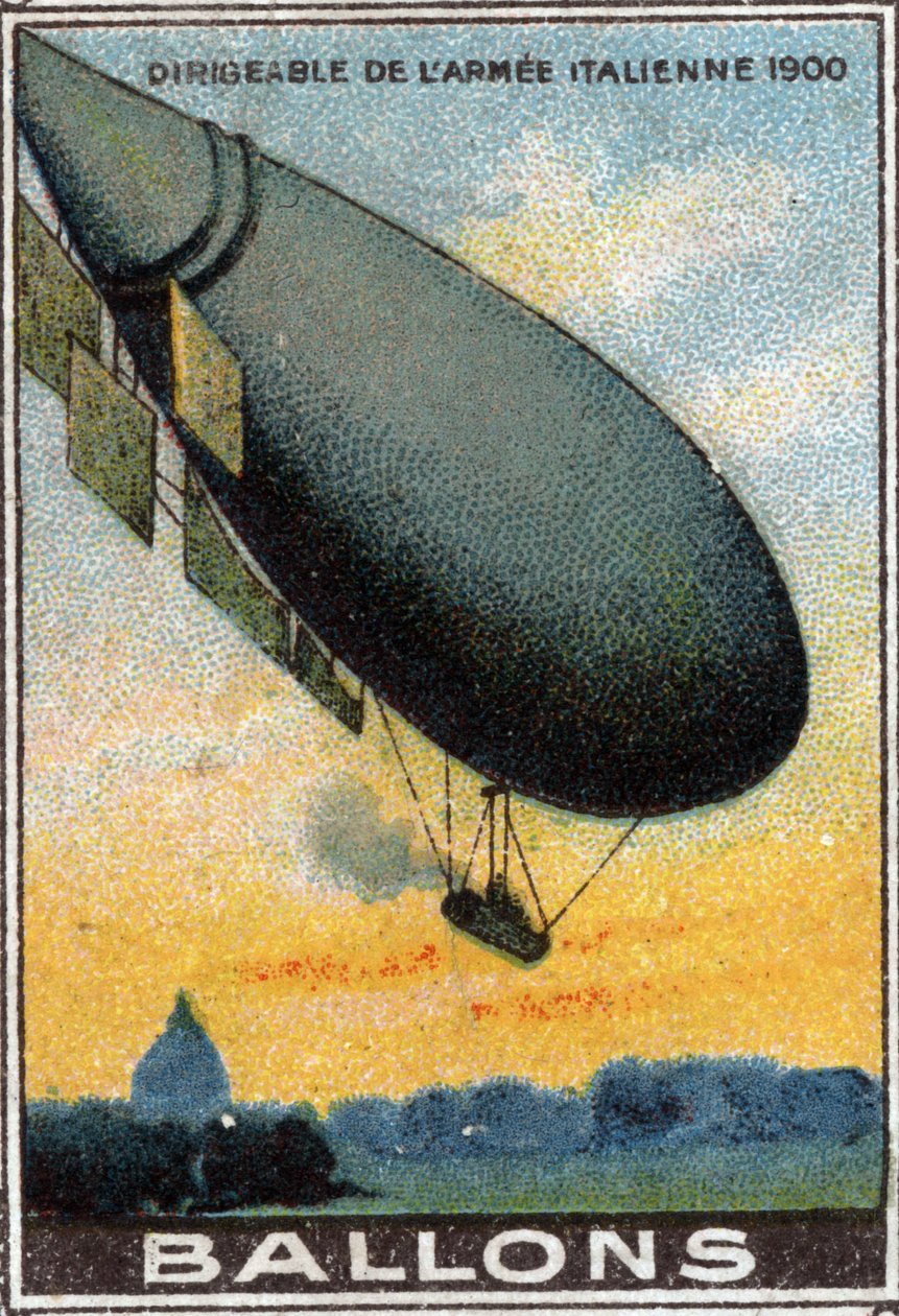 Luftskeppsballong från den italienska armén av Unknown Artist
