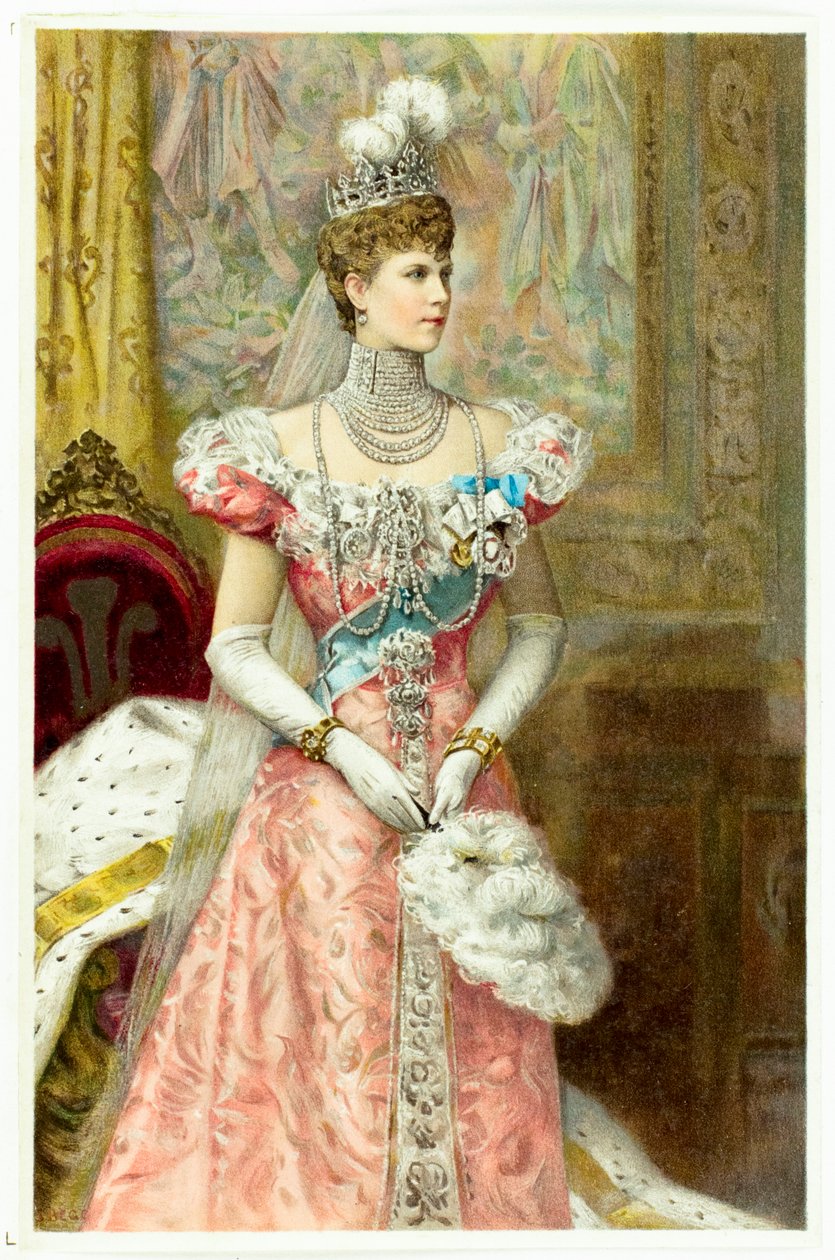 Alexandra, prinsessa av Wales, ca 1900 av Unknown Artist