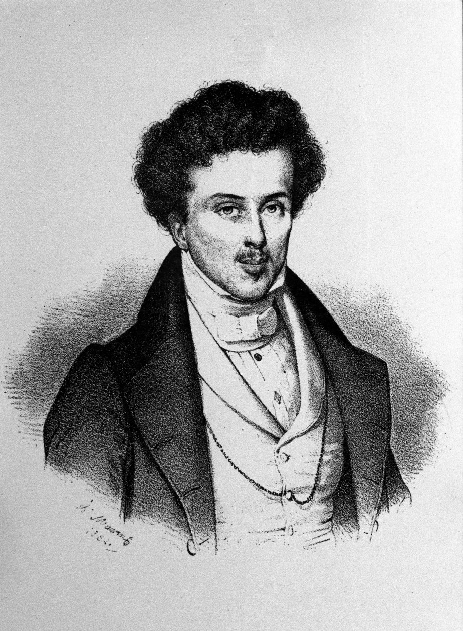 Alexandre Dumas vid tjugonio års ålder, gravyr omkring 1884. av Unknown artist